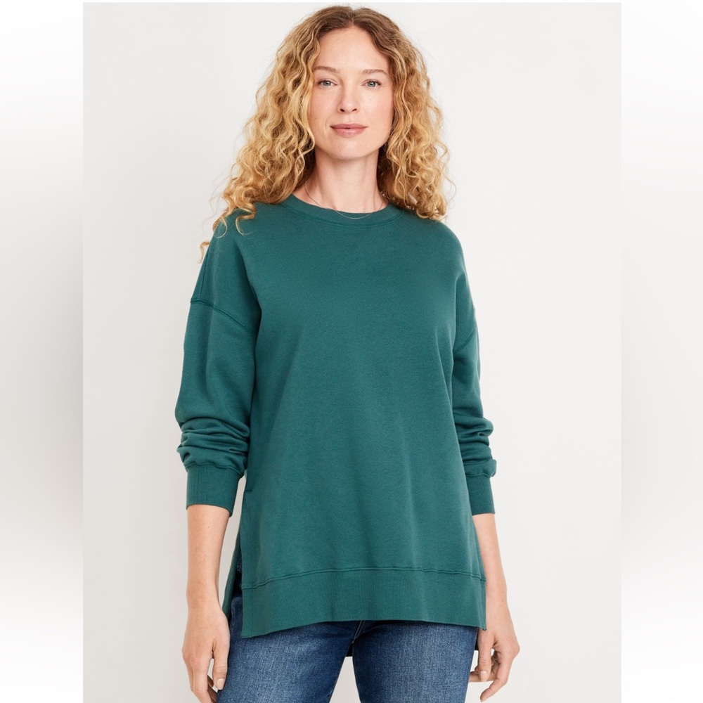 NWT Old Navy Relaxed Crewneck Tunic Sweatshirt